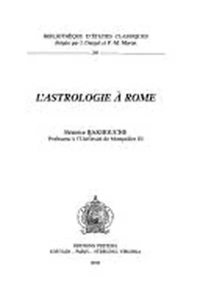 L'Astrologie a Rome Bakhouche, B — dewey-133
