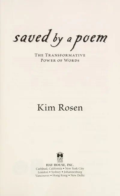 Saved by a Poem: The Transformative Power of Words [With CD (Audio)] — dewey-pub:Hay House